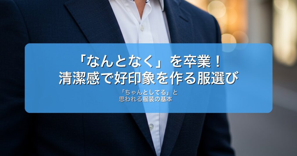 清潔感のある服の選び方｜チノパン・スラックス比較｜清潔感を出すコーデのコツ